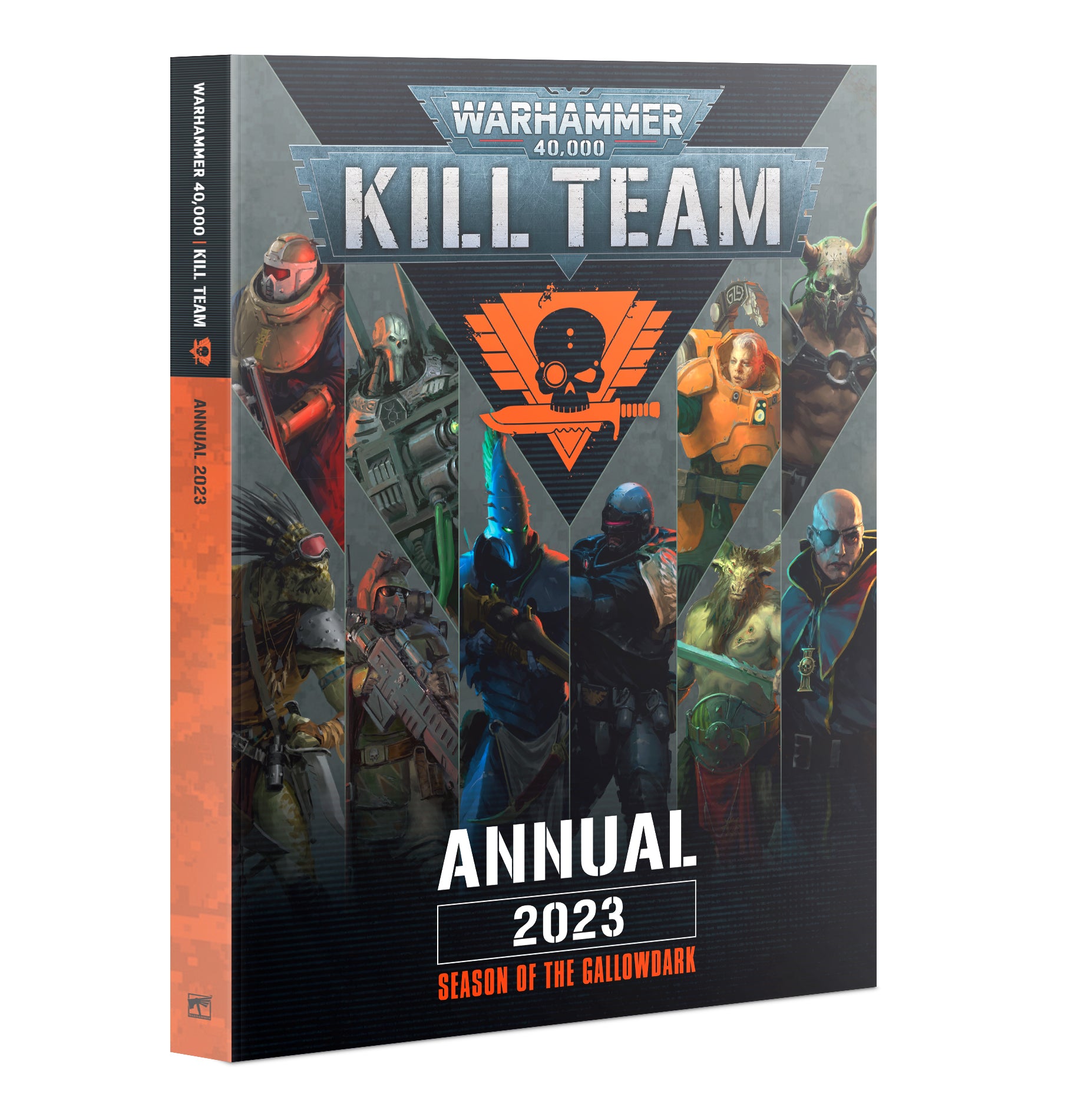 a book cover for a game called kill team