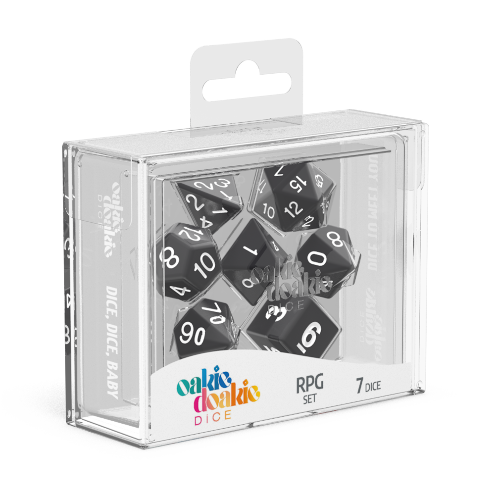 RPG 7 Dice Set Oakie Dokie - Black