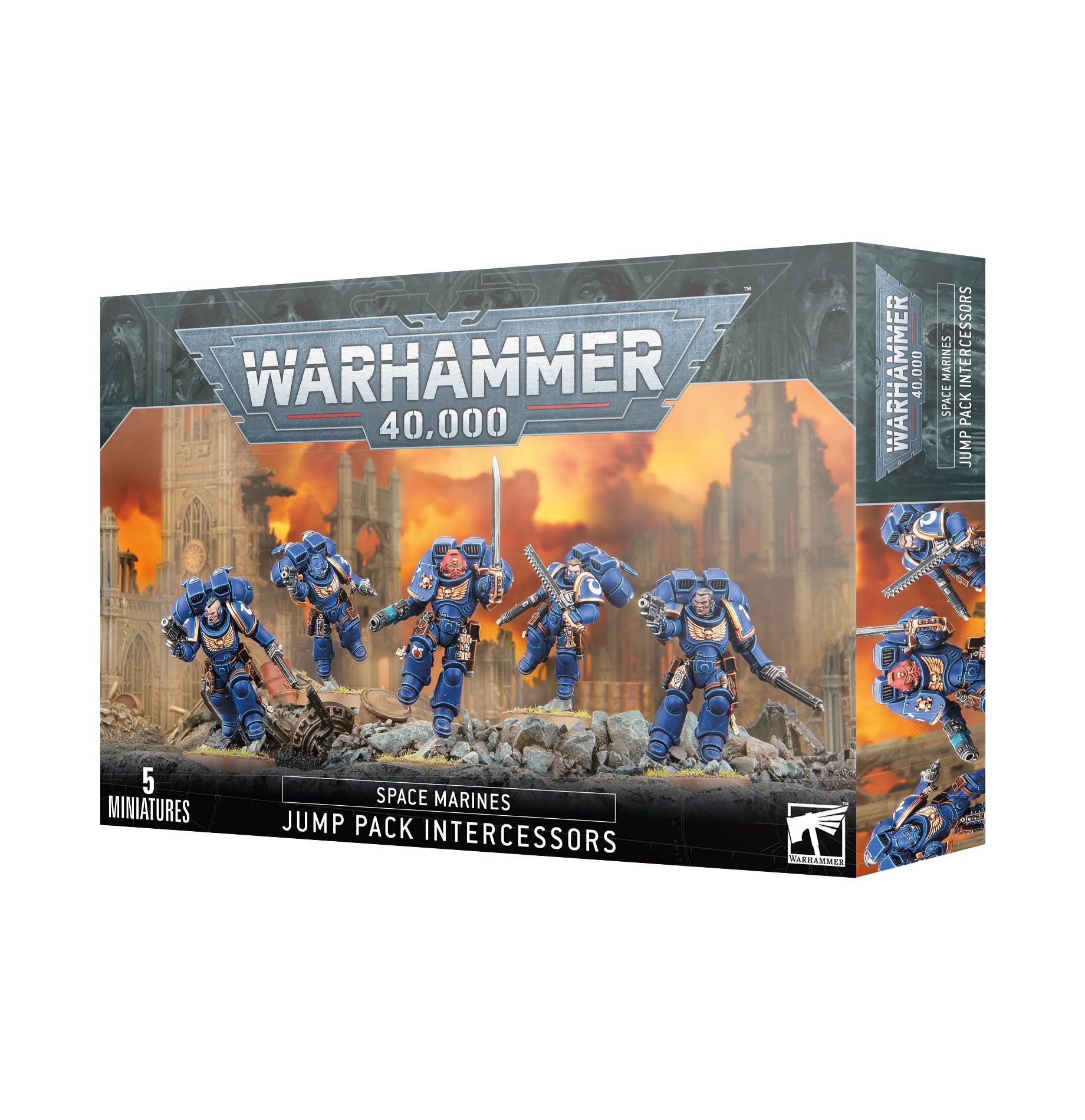 a box with a bunch of warhammers on it