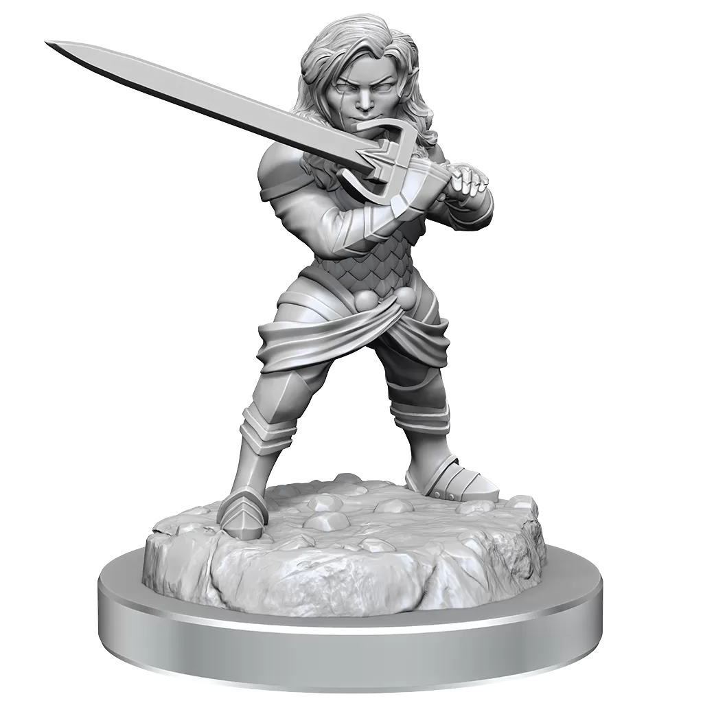 D&D Critical Role Miniatures - Female Human Wizard and Female Halfling Holy Warrior