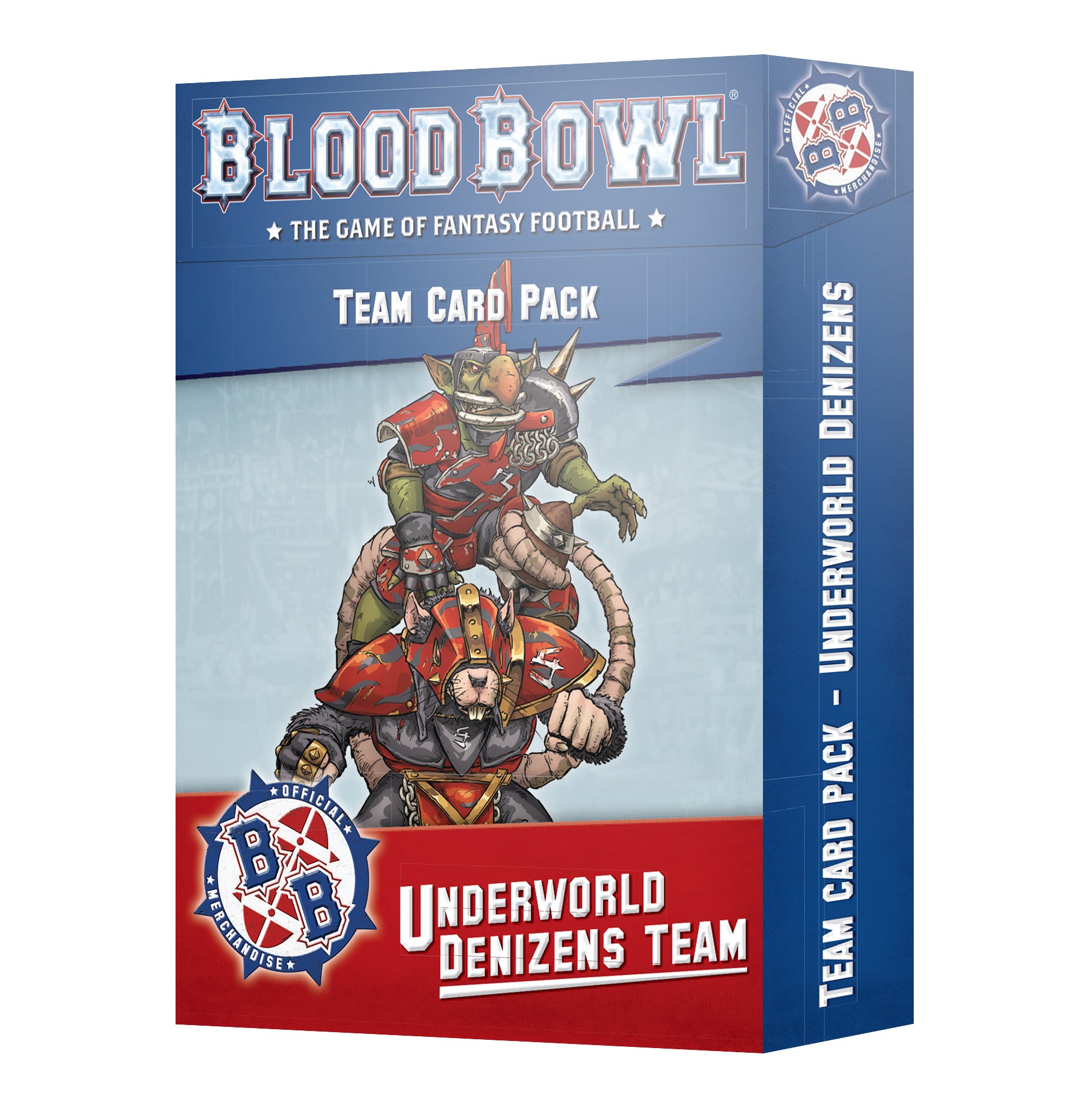 a box of blood bowl team card packs