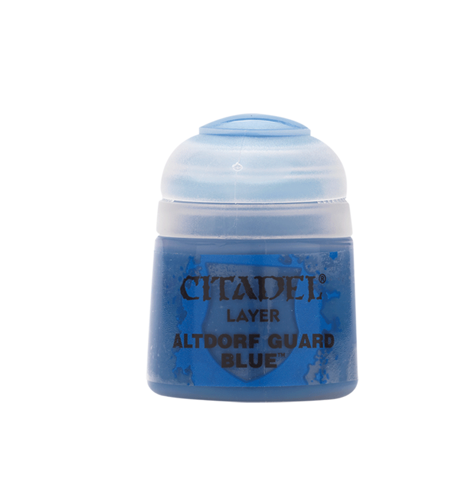 a bottle of blue ink with a white background