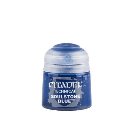 a bottle of blue paint with a white background