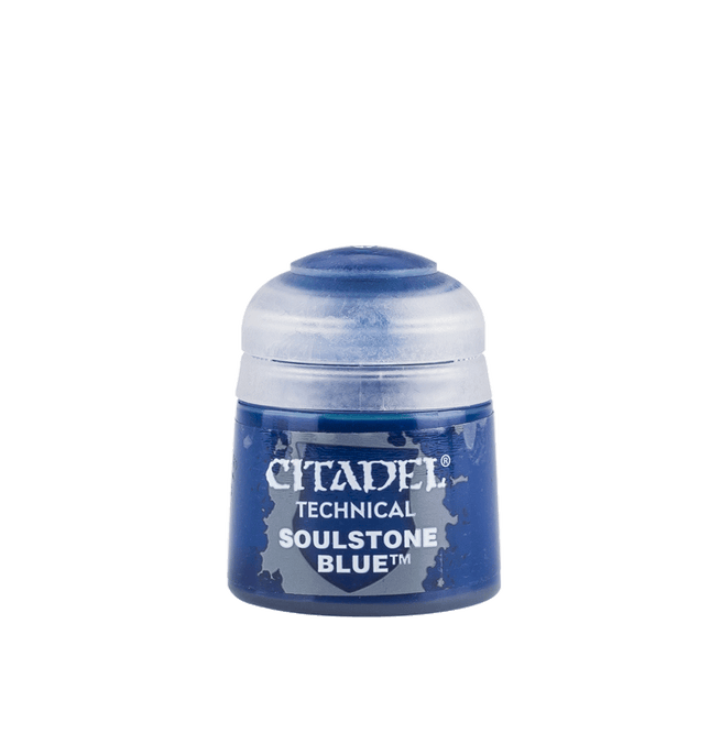 a bottle of blue paint with a white background