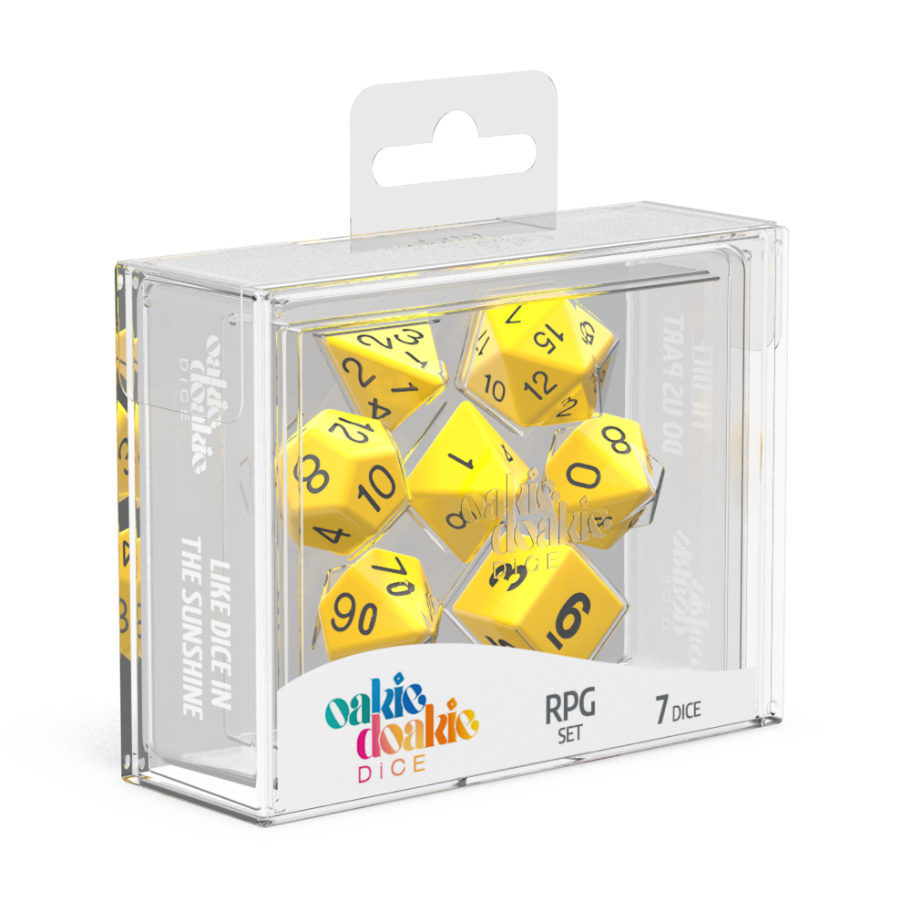 RPG 7 Dice Set Oakie Dokie - Yellow