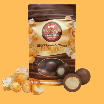 a bag of chocolate covered macaroni and cheese