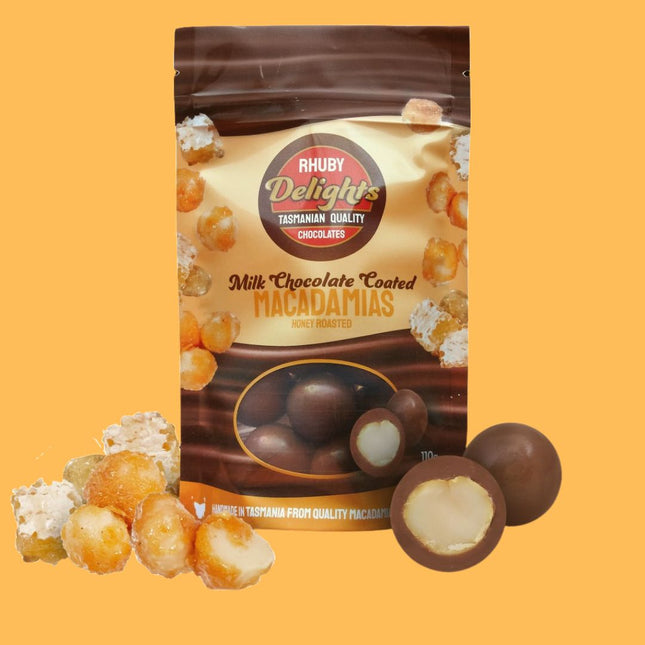 a bag of chocolate covered macaroni and cheese