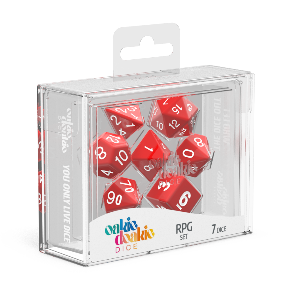 RPG 7 Dice Set Oakie Dokie - Red