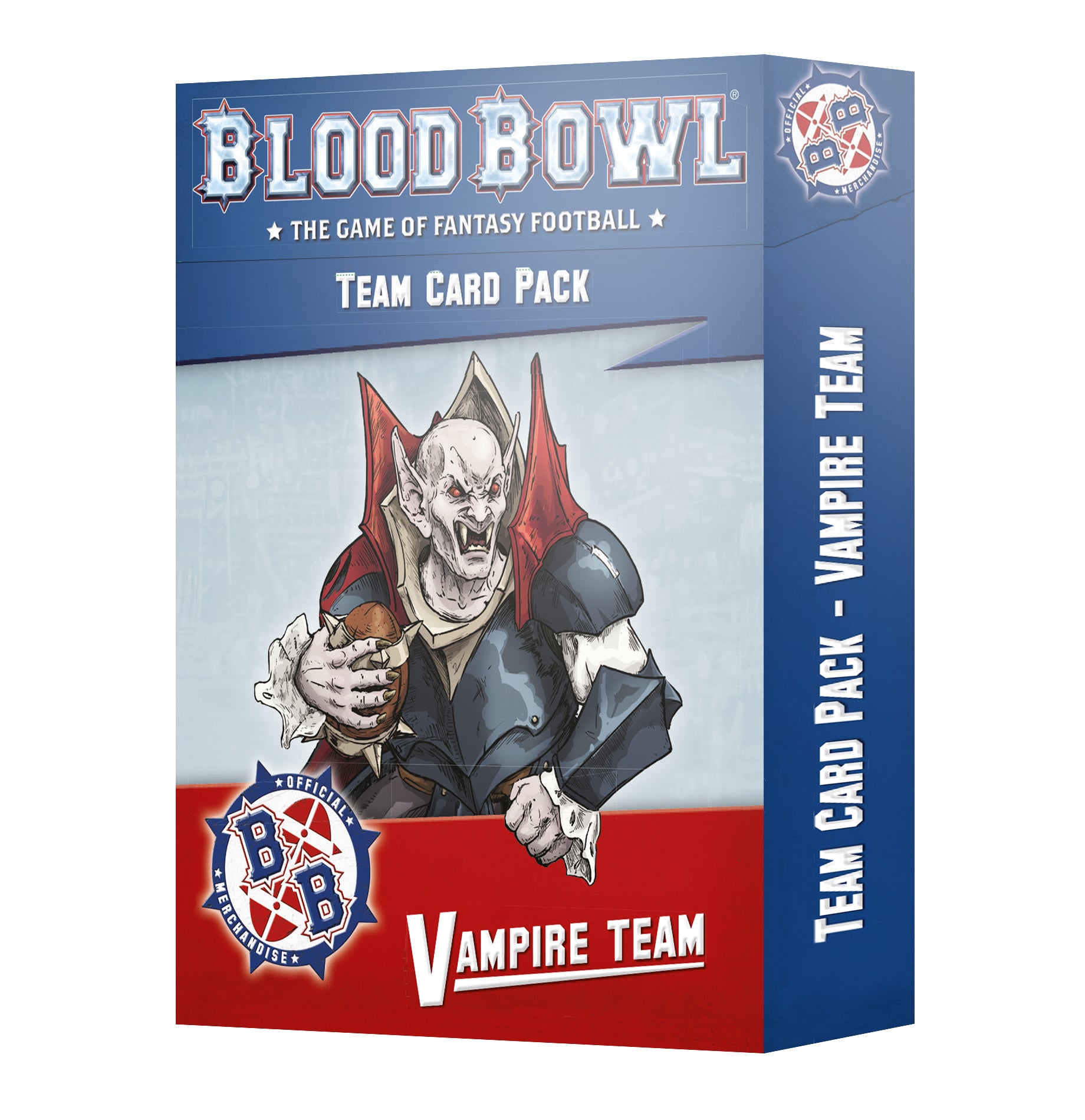 a box of blood bowl team card pack vampire team