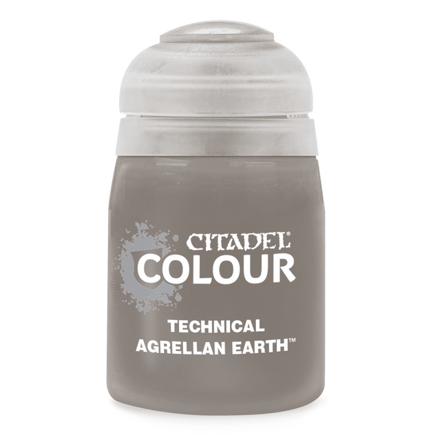 a bottle of taupe paint with a white cap